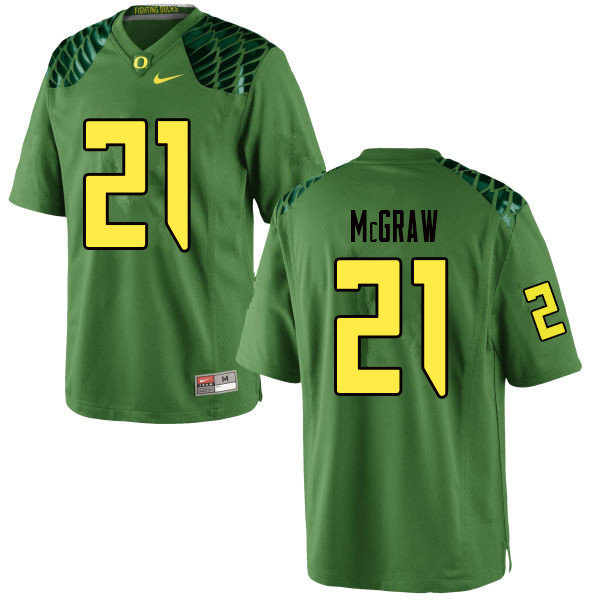 Men #21 Mattrell McGraw Oregn Ducks College Football Jerseys Sale-Apple Green